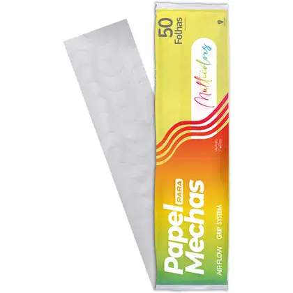 Imagem do produto Papel para Mechas Multicolors Amarelo 11x47 50fls 56g