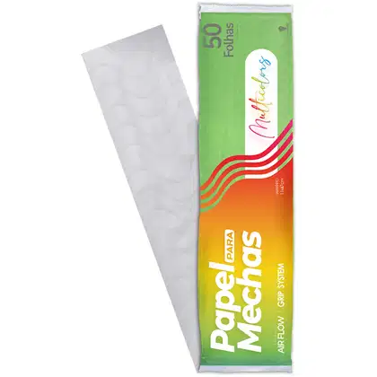 Imagem do produto Papel para Mechas Multicolors Verde 11x47 50fls 56g