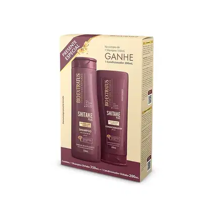 Imagem do produto Bio Extratus - Kit Shitake Plus Shampoo 350ml + Condicionador 200ml