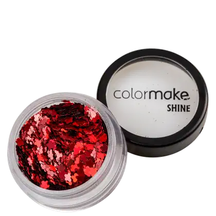 Imagem do produto Colormake Shine Formatos Flor Vermelho - Glitter 2g