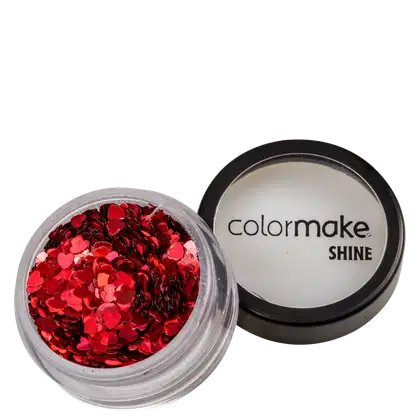 Imagem do produto Colormake Shine Formatos Coração Vermelho - Glitter 2g