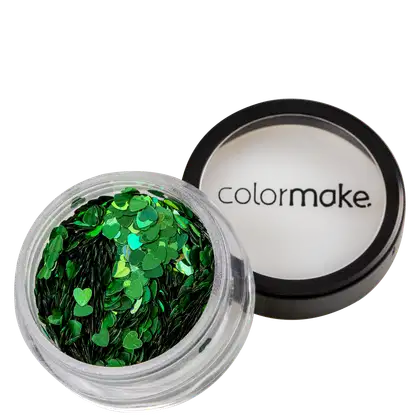 Imagem do produto Colormake Shine Formatos Coração Verde - Glitter 2g