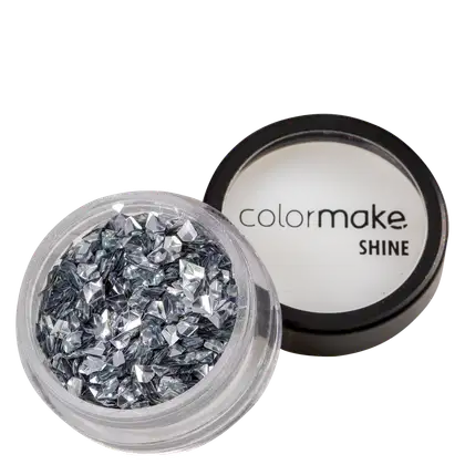 Imagem do produto Colormake Shine Formatos Diamante 3D Prata Holográfico - Glitter 2g