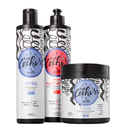 Imagem do produto Kit Griffus Amo Cachos Multifuncional Trio (3 Produtos)