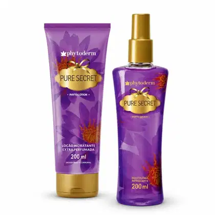 Imagem do produto Kit Phytoderm Pure Secret: 1 Body Splash Colônia e 1 Hidratante