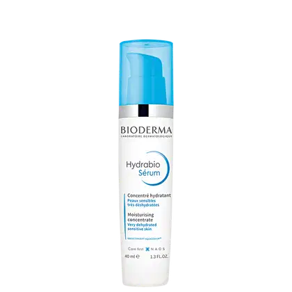 A imagem mostra o Sérum Hidratante Facial Hydrabio da marca Bioderma.