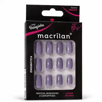 Imagem do produto Unhas Postiças Macrilan Basiquinha Enigmática Médio Up307e
