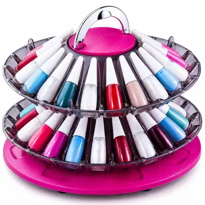 Imagem do produto Organizador de Esmalte Giratório Dompel Smaltbell Twist Rosa 3354