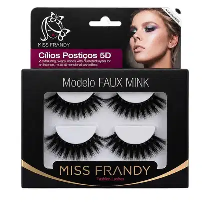 Imagem do produto Cílios Postiços 5d Miss Frandy Faux Mink 2 Pares C19-1281