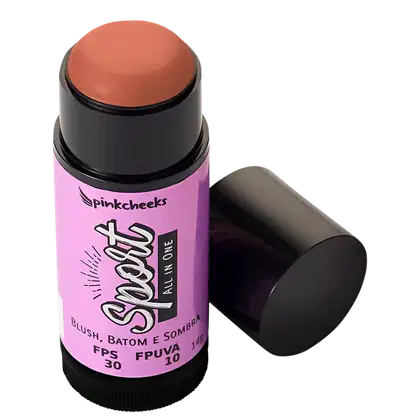Imagem do produto Pink Cheeks Sport Make Up All In One FPS30 Soft Peach - Bastão Multifuncional Luminoso 14g