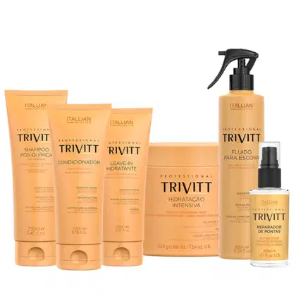 Imagem do produto Trivitt Kit Manutenção Capilar Pós-Química Profissional 6 Itens | Reestruturação e Proteção dos Fios