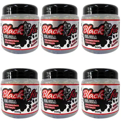Imagem do produto Kit Gel Cola Black Fix 500g C/6