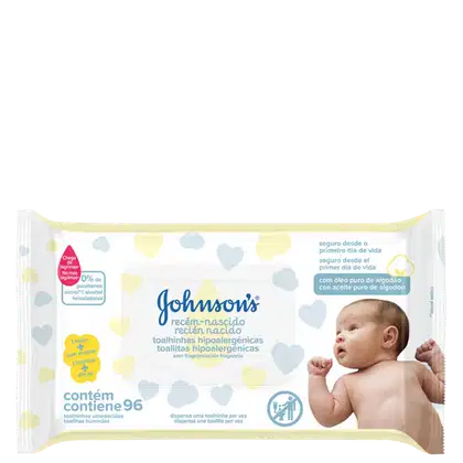 Imagem do produto Johnson's Baby Recém-Nascido - Lenços de Limpeza (96 Unidades)