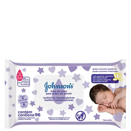Imagem do produto Johnson's Baby Hora Do Sono - Lenços de Limpeza (96 Unidades)