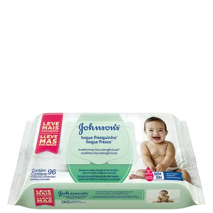 Imagem do produto Johnson's Baby Toque Fresquinho - Lenços de Limpeza (96 Unidades)