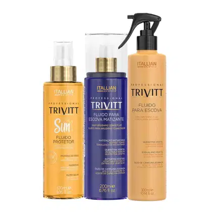 Imagem do produto Kit Trivitt Proteção Térmica e Solar, Matização e Fluido para Escova Profissional (3 Itens)