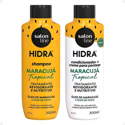 Kit Salon Line Hidra: Shampoo e Condicionador Maracujá 300ml cada