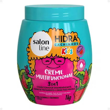 Creme Multifuncional 3 em 1 Salon Line Kids Hidra Cachinhos 1Kg