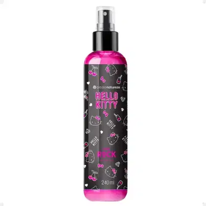 Body Spray Feminino Cia da Natureza Hello Kitty Pink Rock, 240ml.