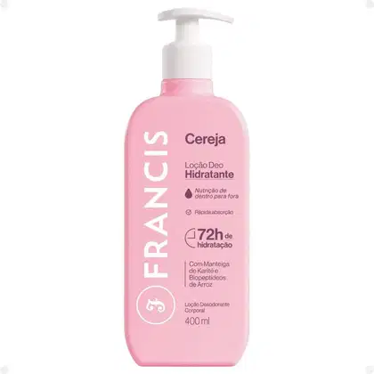 Loção Hidratante Corporal Francis Cereja, 400ml.