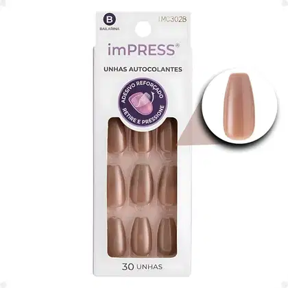 Imagem do produto Kiss New York imPress Unique Colors Glazed - Unhas Postiças Autocolantes (30 Unidades)