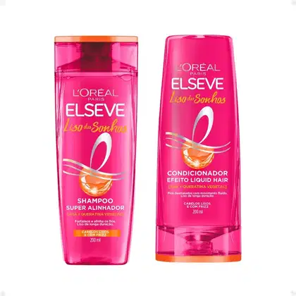 Imagem do produto Kit Elseve Liso Dos Sonhos: Shampoo e Condicionador 200ml