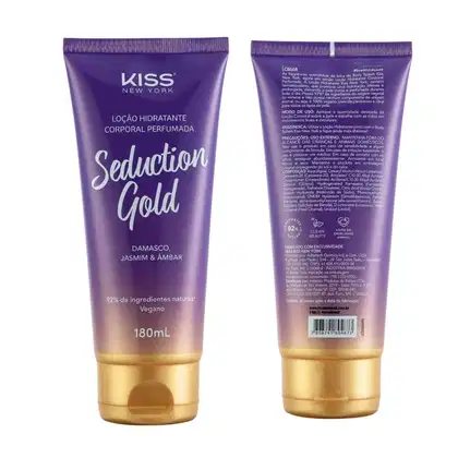 Imagem do produto Kit Kiss New York Seduction Gold: Body Splash 200ml e Loção Hidratante 180ml