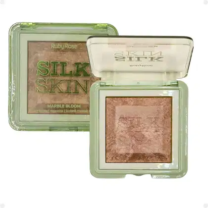 Imagem do produto Ruby Rose Silk Skin Baked Mosaico Marble Bloom Suede - Blush em Pó 8g