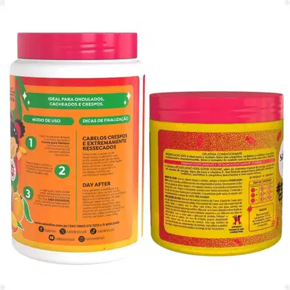 Imagem do produto Kit Salon Line Kids: 1 Creme para Pentear Cachinhos Ativados e 1 Gelatina Super Volume Manga