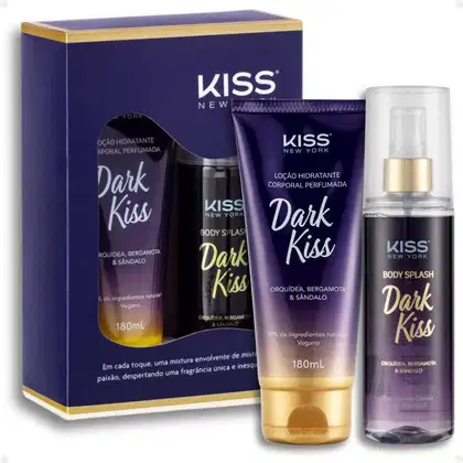 Imagem do produto Kit Corporal Kiss New York Dark Kiss: Body Splash e Loção Hidratante