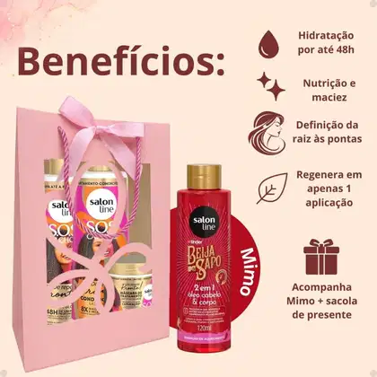 Imagem do produto Kit Presente Salon Line De Repente Pronta: Shampo, Condicionador e Máscara + Mimo Exclusivo