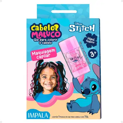 Imagem do produto Giz Para Colorir o Cabelo Stitch Cabelos Maluco Rosa Angel