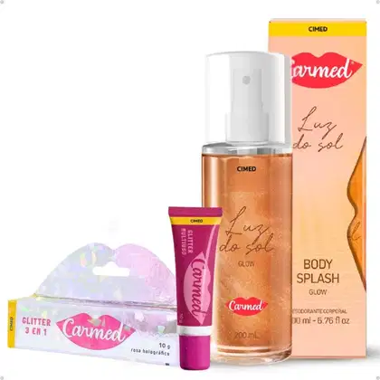 Imagem do produto Kit Carmed Luz do Sol e Glitter 3 em 1 (2 Produtos)