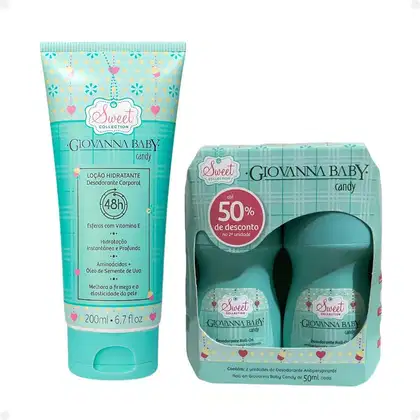 Imagem do produto Kit Giovanna Baby Candy: 2 Desodorantes Roll-on e 1 Loção Hidratante
