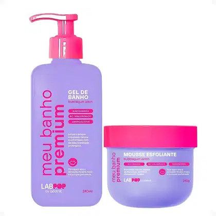 Imagem do produto Kit LabPop by Labotrat Bubblegum Witch: Gel de Banho e Mousse Esfoliante