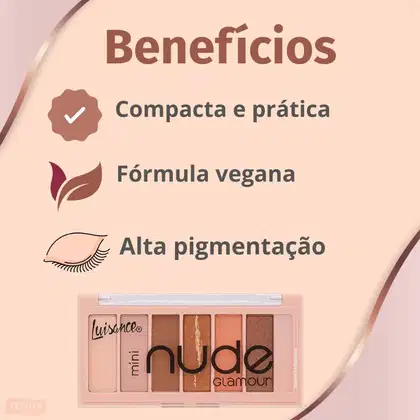 Imagem do produto Paleta de Sombras Luisance Mini Nude Glamour L3286