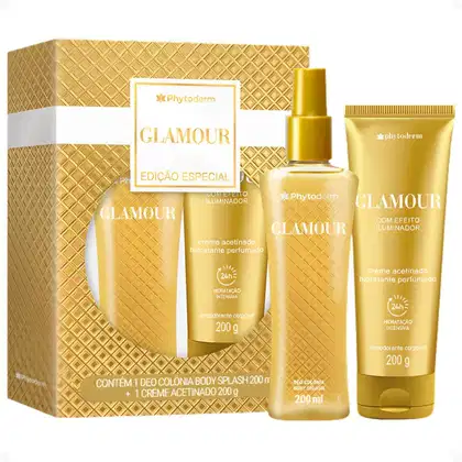 Imagem do produto Kit Phytoderm Glamour: Body Splash 200ml e Creme Hidratante Acetinado 200g