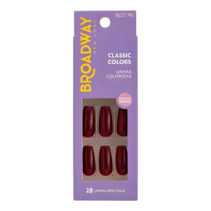 Imagem do produto Unhas Postiças Broadway Kiss Ny Classic Colors Bailarina Longo Lavender Bco14b