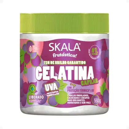 Imagem do produto Gelatina Capilar Skala Frutástica! Uva Com Proteção Térmica 550g