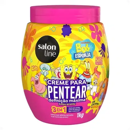 Imagem do produto Creme Para Pentear Salon Line Kids Bob Esponja Sos Cachos Definição Máxima 1kg