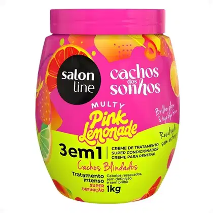Imagem do produto Creme Capilar 3 Em 1 Salon Line Multy Pink Lemonade Cachos Dos Sonhos 1kg