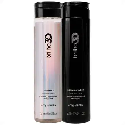 Imagem do produto Kit Acquaflora Brilho 3D: Shampoo e Condicionador 250ml