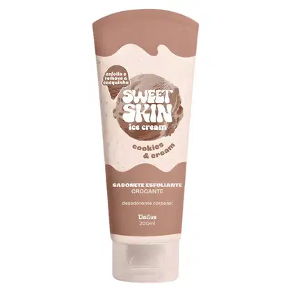 Imagem do produto Sabonete Esfoliante Crocante Corporal Dailus Sweet Skin Ice Cream Cookies e Cream 200ml