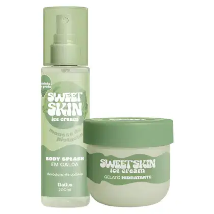 Imagem do produto Kit Dailus Sweet Skin Ice Cream Mousse De Pistache: Body Splash e Hidratante Corporal 200ml