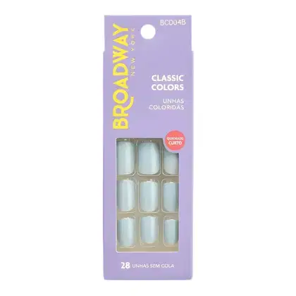 Imagem do produto Unhas Postiças Broadway Kiss Ny Classic Colors Quadrado Curto Lipstick Bco04b