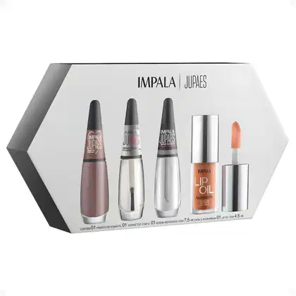 Imagem do produto Kit Impala Ju Paes Virando O Jogo Peça Rara: Esmalte, Verniz Gloss, Sérum e Lip Oil