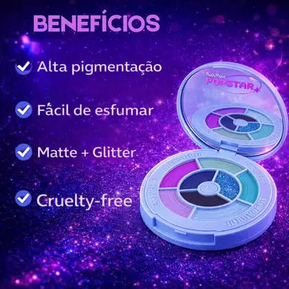 Imagem do produto Paleta De Sombras Ruby Rose Popstar Only Hits Eletric Hb-e2200-1