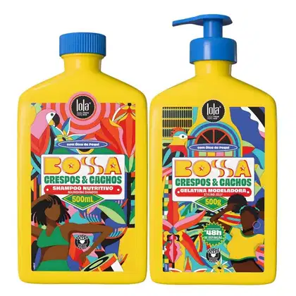 Imagem do produto Kit Lola Bossa Crespos e Cachos: Shampoo 500ml e Gelatina Capilar 500g