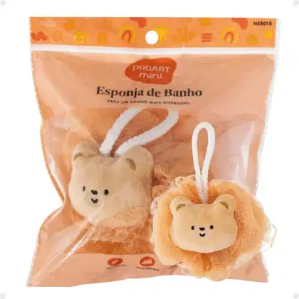 Imagem do produto ProArt Mini Urso Meb01b - Esponja De Banho Infantil