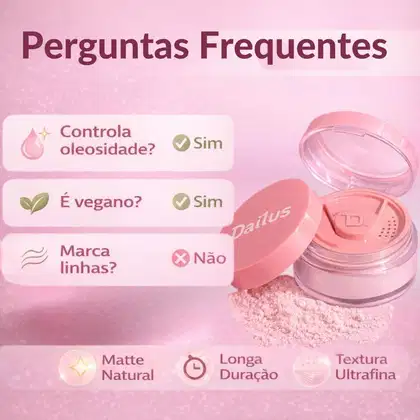 Imagem do produto Pó Solto Ultrafino Cor Rosa - Dailus